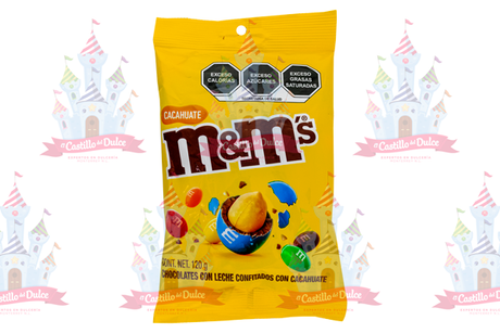 M&M CACAHUATE POUCH 12/120 GRS - EL CASTILLO DEL DULCE
