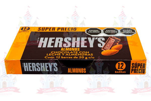 BARRA C/ ALMENDRA 12/12/20 GRS HERSHEY - EL CASTILLO DEL DULCE