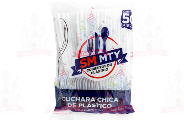 CUCHARA CHICA BLANCA 60/50 PZA SMMTY - EL CASTILLO DEL DULCE