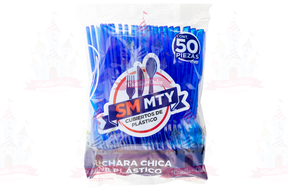 CUCHARA CHICA AZUL NEON 60/50 PZA SMMTY - EL CASTILLO DEL DULCE