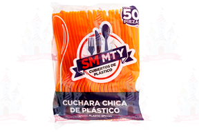 CUCHARA CHICA NARANJA NEON 60/50 PZA SMMTY - EL CASTILLO DEL DULCE