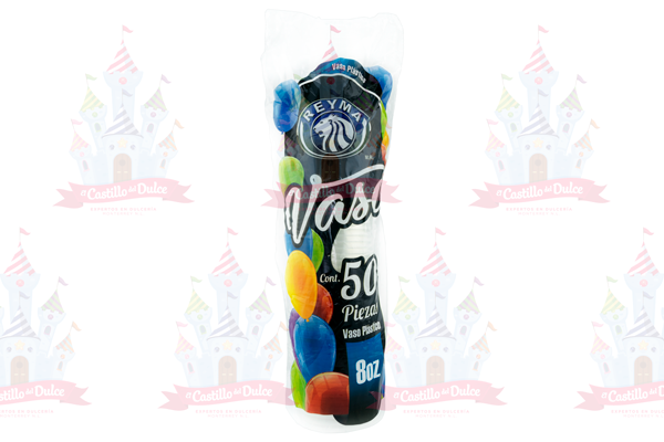 VASO PLASTICO #8 20/50 REYMA - EL CASTILLO DEL DULCE