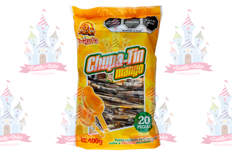 PALETA CHUPA-TIN MANGO 16/20 PZA TINAJITA - EL CASTILLO DEL DULCE