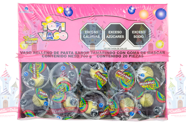 TOTI VASO DRAGON C/CHICLE 20/20 IMPERIAL - EL CASTILLO DEL DULCE