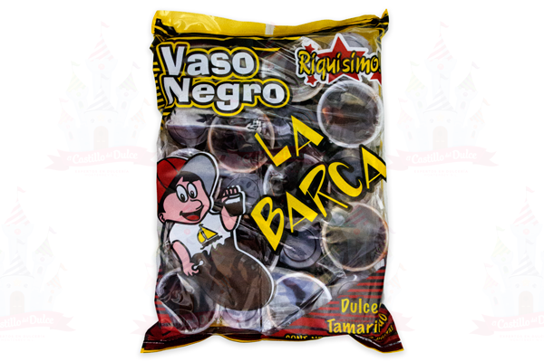 VASO NEGRO 24/20 BARCA - EL CASTILLO DEL DULCE