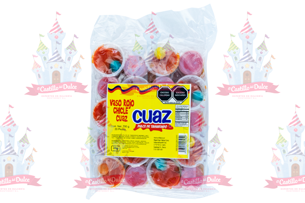 VASO ROJO C/CHICLE 24/20 VICA - EL CASTILLO DEL DULCE