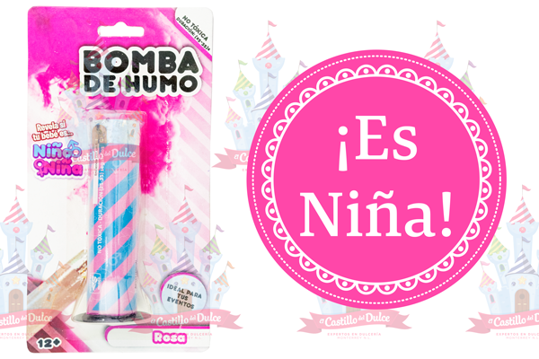 BOMBA DE HUMO ROSA 6/1 PZA EURO - EL CASTILLO DEL DULCE