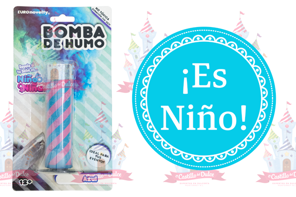 BOMBA DE HUMO AZUL 6/1 PZA EURO - EL CASTILLO DEL DULCE