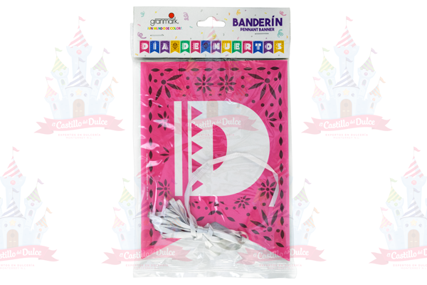 BANDERIN MOV. DIA DE MUERTOS 6/1 PZA GRANMARK - EL CASTILLO DEL DULCE