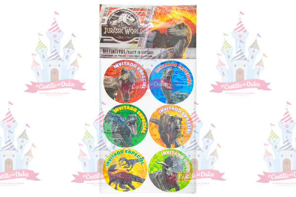 DISTINTIVO JURASSIC WORLD 6/24 GRANMARK - EL CASTILLO DEL DULCE
