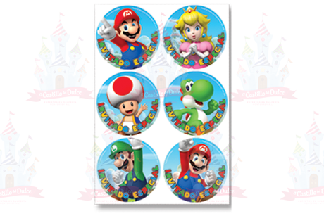 DISTINTIVO MARIO BROS 6/24 GRANMARK - EL CASTILLO DEL DULCE