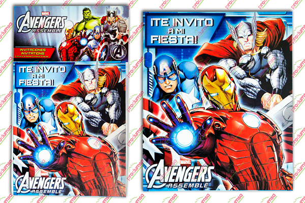INVITACION AVENGERS ASSEMBLE 24/6 GRANMARK - EL CASTILLO DEL DULCE
