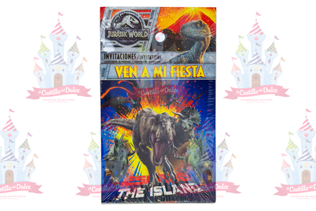 INVITACION JURASSIC WORLD 24/6 GRANMARK - EL CASTILLO DEL DULCE