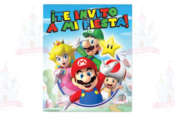 INVITACION MARIO BROS 24/6 GRANMARK - EL CASTILLO DEL DULCE