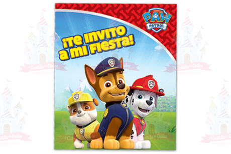 INVITACION PAW PATROL 24/6 GRANMARK - EL CASTILLO DEL DULCE