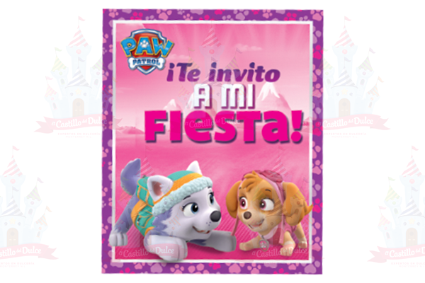 INVITACION PAW PATROL NINA 24/6 GRANMARK - EL CASTILLO DEL DULCE