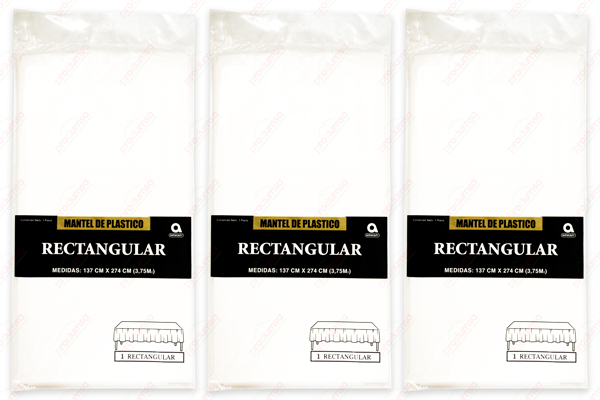 MANTEL RECT. BLANCO 6/1 AMSCAN - EL CASTILLO DEL DULCE