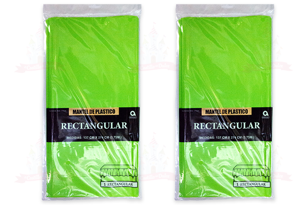 MANTEL RECT. VERDE KIWI 6/1 AMSCAN - EL CASTILLO DEL DULCE