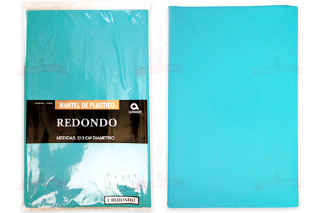 MANTEL RED. AZUL CARIBE 6/1 AMSCAN - EL CASTILLO DEL DULCE