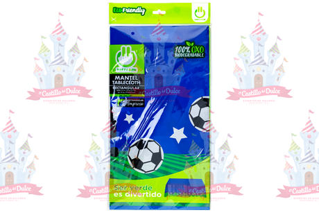 MANTEL REC. FUTBOL 12/1 PZA PARTY IS ON - EL CASTILLO DEL DULCE