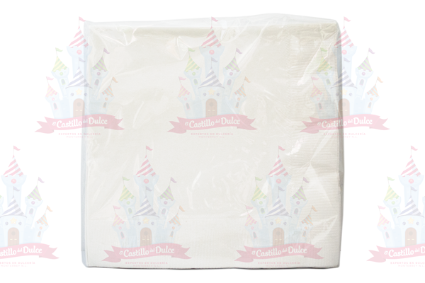SERVILLETA COCTEL BLANCO 12/50 AMSCAN - EL CASTILLO DEL DULCE