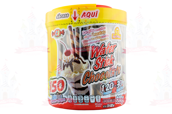 WAFER STICK CHOCOLATE 6/180 DELICIAS - EL CASTILLO DEL DULCE