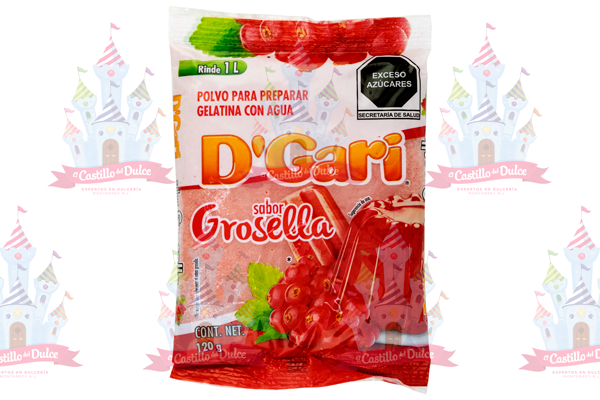 GELATINA DE GROSELLA 50/120 GRS GARI - EL CASTILLO DEL DULCE