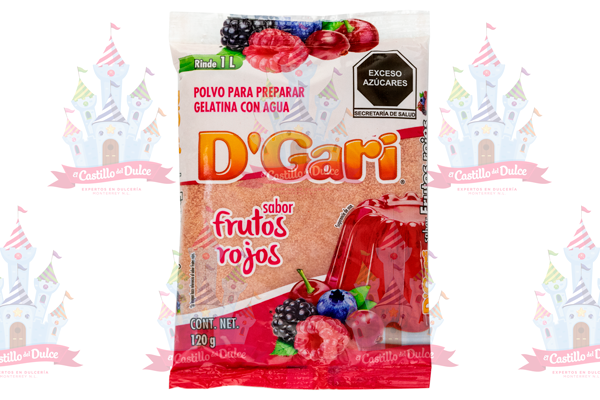GELATINA FRUTOS ROJOS 50/120 GRS GARI - EL CASTILLO DEL DULCE