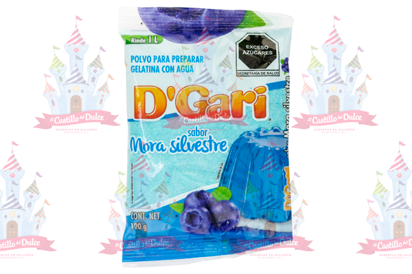 GELATINA MORA SILVESTRE 50/120 GRS GARI - EL CASTILLO DEL DULCE