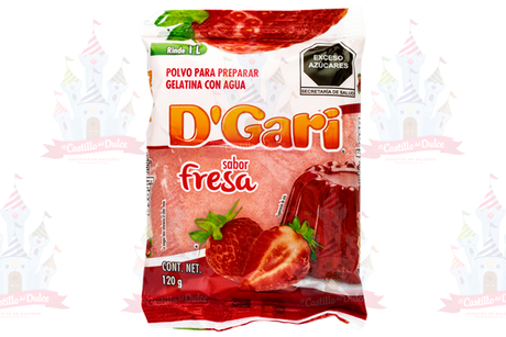 GELATINA FRESA AGUA 50/120 GRS GARI - EL CASTILLO DEL DULCE