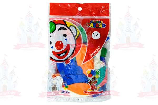 GLOBO PAYASO #12 120/25 PZS - EL CASTILLO DEL DULCE