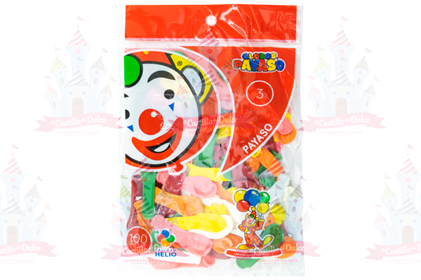 GLOBO PAYASO #3 150/100 PZS - EL CASTILLO DEL DULCE