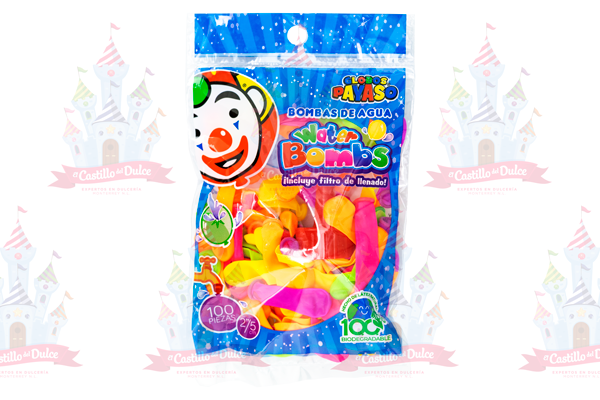 GLOBO WATER BOMBS #2 20/100 PZAS - EL CASTILLO DEL DULCE
