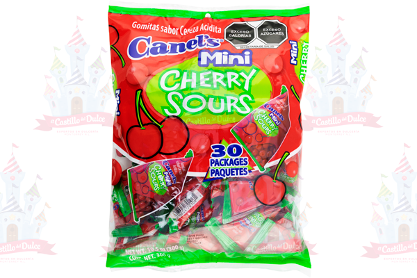 MINI CHERRY SOURS 16/30 PZA CANELS - EL CASTILLO DEL DULCE