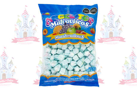 BOMBON ANGELITOS FLOR AZUL 12/500 GRS TINAJITA - EL CASTILLO DEL DULCE