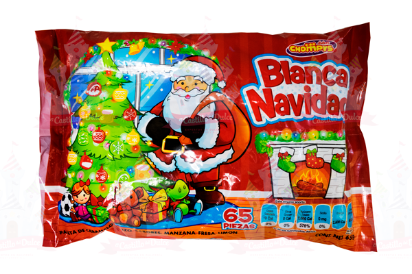 PALETA BLANCA NAVIDAD 16/65 PZA CHOMPYS - EL CASTILLO DEL DULCE