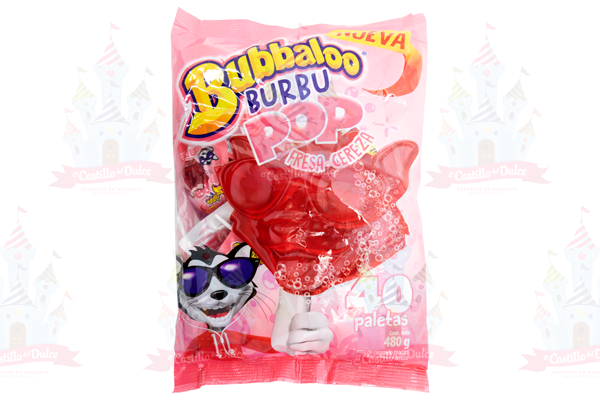 PALETA BURBUPOP FRESA 24/40 PZA ADAMS - EL CASTILLO DEL DULCE