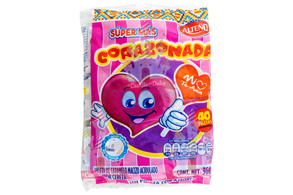 PALETA SUPER MAS CORAZONADA 32/40 PZA ALTEÑO - EL CASTILLO DEL DULCE