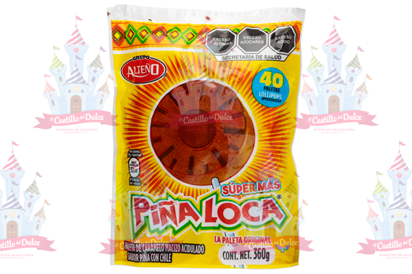 PALETA SUPER MAS PIÑA LOCA 32/40 PZA ALTEÑO - EL CASTILLO DEL DULCE