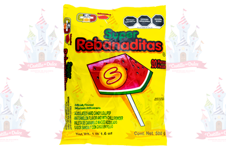 PALETA SUPER REBANADA 16/20 BOLSA CANDY - EL CASTILLO DEL DULCE