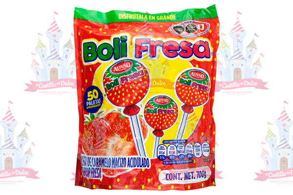 PALETA BOLI FRESA 20/50 PZA ALTEÑO - EL CASTILLO DEL DULCE