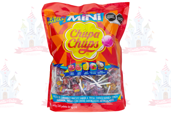 PALETA MINI CHUPA CHUPS BOLSA 6/240 PZAS - EL CASTILLO DEL DULCE