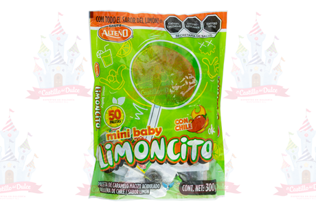 PALETA MINI BABY LIMONCITO 28/50 PZA ALTEÑO - EL CASTILLO DEL DULCE