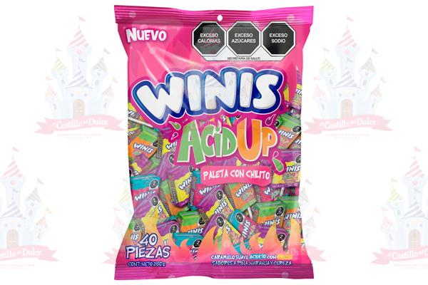 WINIS PALETA ACID UP 24/40 PZA - EL CASTILLO DEL DULCE