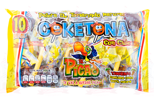 PALETA COKETONA C/CHILE 16/10 PZA PICAO - EL CASTILLO DEL DULCE
