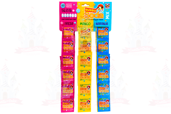 BURBUSODA MIX TIRA 40/60 PZA ANAHUAC - EL CASTILLO DEL DULCE