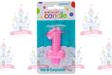 VELA #1 BRILLOS ROSA 12/1 PZ GRANMARK - EL CASTILLO DEL DULCE
